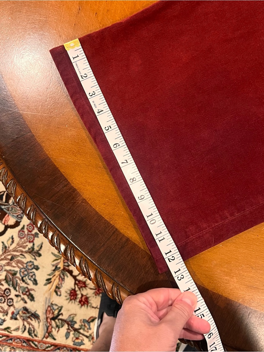 Madewell Women’s Superwide-Leg Pant Burgundy Corduroy 28 - Picture 16 of 16